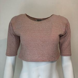 Thrashed vintage breton crop top